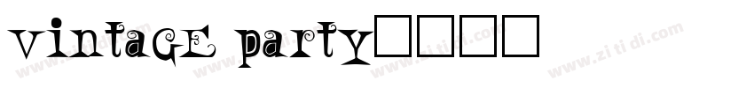 vintage party字体转换